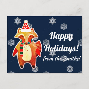 Holiday Raccoon Postkarte