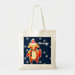 Holiday Raccoon Tragetasche