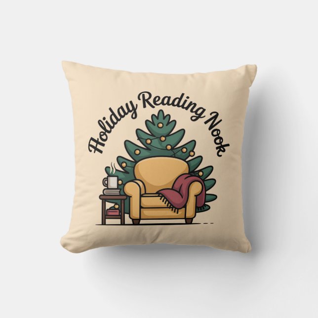 Holiday Reading Nook Cozy Accent Kissen (Vorderseite)