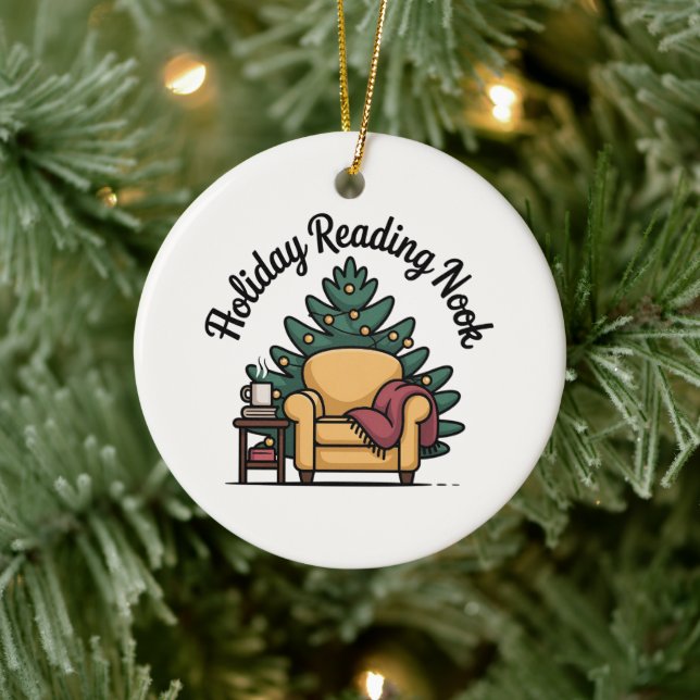 Holiday Reading Nook Tree Keepsake Keramik Ornament (Baum)