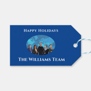 Holiday Real Anwesen Team Blue Gift Tags Geschenkanhänger