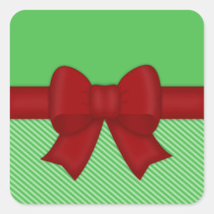 Holiday Red Bow Stickers