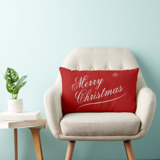 Holiday Red Christmas  Lumbar Cushion Lendenkissen