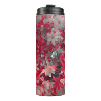 Holiday Red Floral Tumbler Thermosbecher