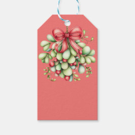 HOLIDAY RED & GREEN MISTLETOE PLANTS GESCHENKANHÄNGER