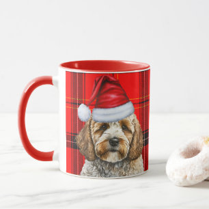 Holiday Red Kariert Cockapoo Weihnachten Weihnacht Tasse