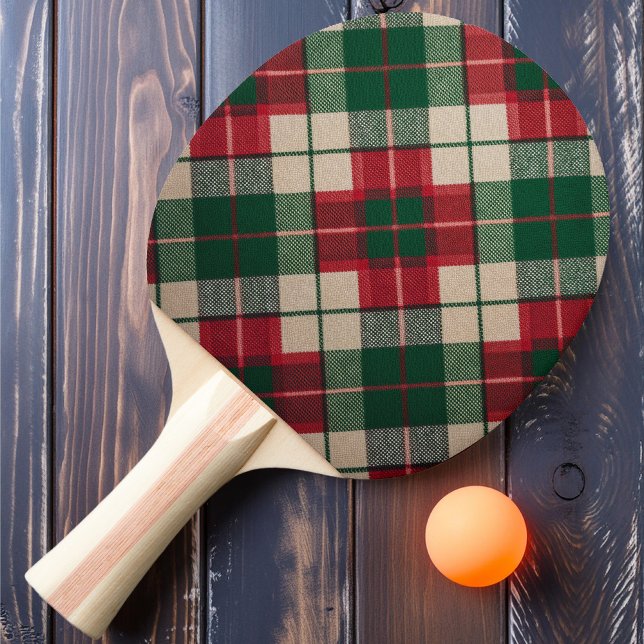 Holiday Red Kariert Tischtennis Schläger (Von Creator hochgeladen)