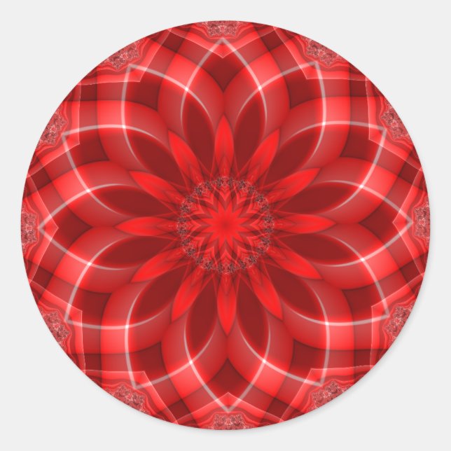 Holiday Red Runder Aufkleber (Vorderseite)