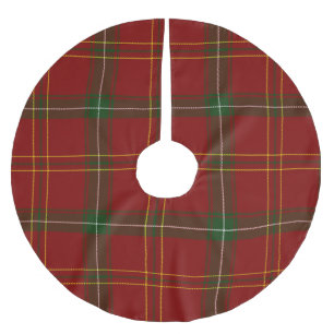Holiday Red Tartan Weihnachten Kariert Polyester Weihnachtsbaumdecke