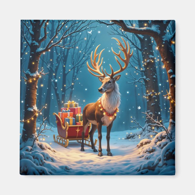 Holiday Reindeer Magnet (Vorne)