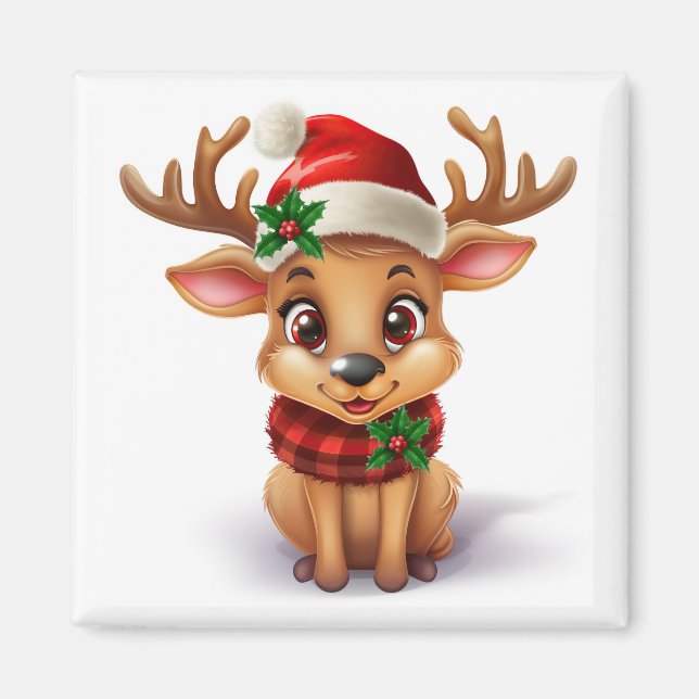 Holiday Reindeer Magnet (Vorne)
