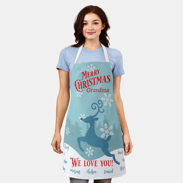 Holiday Reindeer Personalisierte Schürze (Getragen)