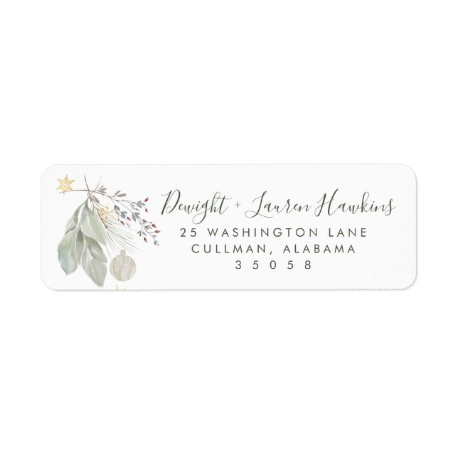 Holiday | Return Address Label (Vorne)