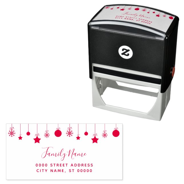 Holiday Return Address Self-inking Stamp Permastempel (Beispiel)