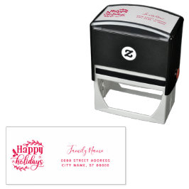 Holiday Return Address Self-inking Stamp Permastempel