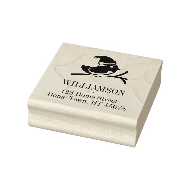 Holiday Robin Square Rücksendeadresse Gummistempel (Stempel)