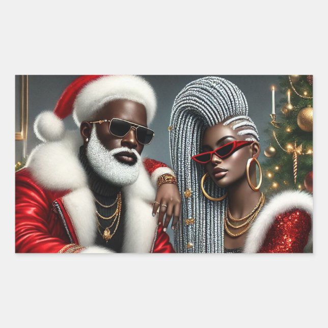 Holiday Royalty Rechteckiger Aufkleber (Vorderseite)