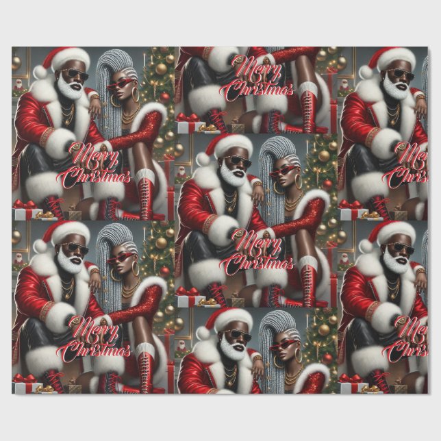 Holiday Royalty Wrapping Paper Geschenkpapier (Flach)