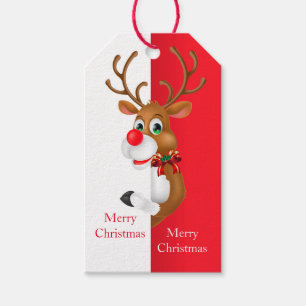 Holiday Rudolph Gift Tags Geschenkanhänger