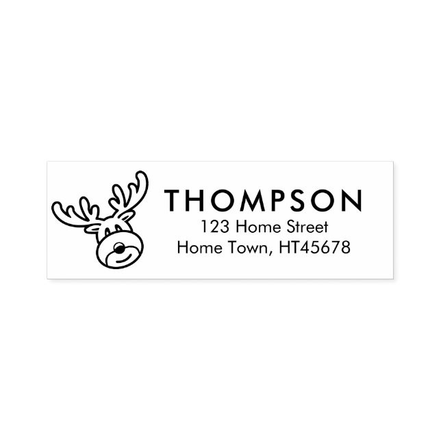 Holiday Rudolph Rücksendeadresse Permastempel (Design)