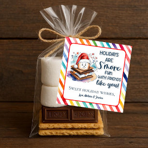 Holiday S’more Spaß mit Freunden wie Sie! Quadratischer Aufkleber