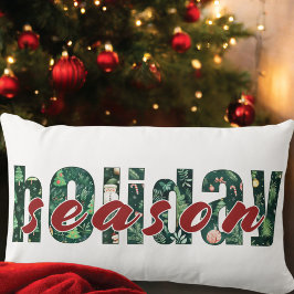 Holiday Saison Typografie Pillow Lendenkissen