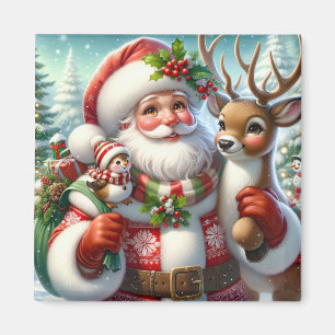 Holiday Santa Magnet