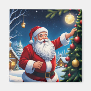Holiday Santa Magnet