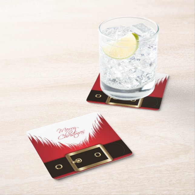 Holiday Santa Paper Untersetzer Set (Vor Ort)