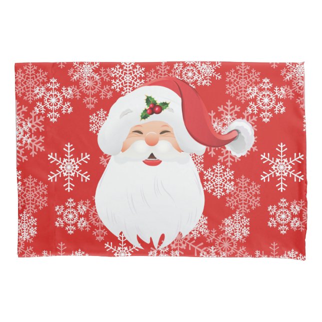 Holiday Santa Pillowcase Kissenbezug (Vorderseite)