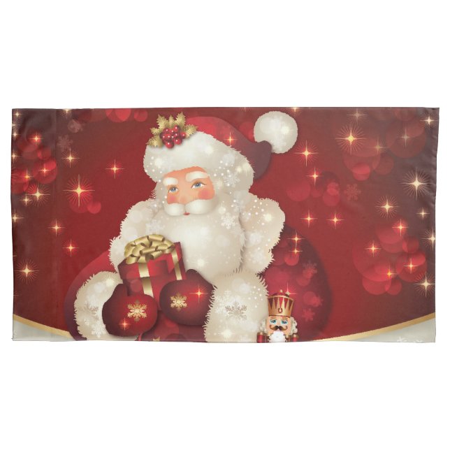 Holiday Santa Pillowcase Kissenbezug (Vorderseite)