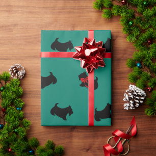 Holiday Scottish Terriers Wrapping Paper Geschenkpapier