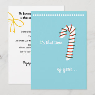 Holiday Season Artistic Candy Cane Einladung