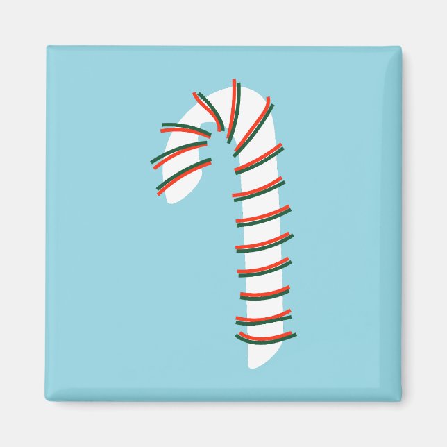 Holiday Season Artistic Candy Cane Magnet (Vorne)