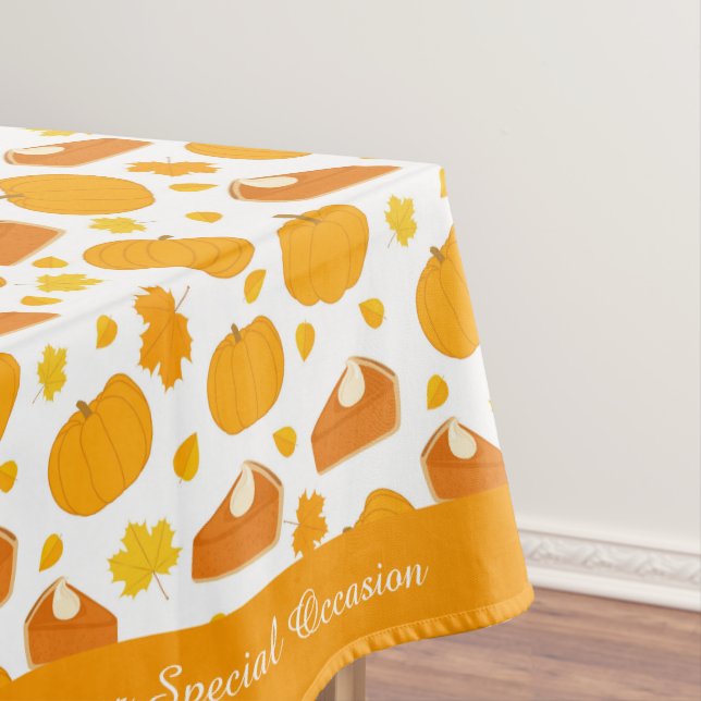 Holiday Season Erntedank Halloween Pumpkin Pie Tischdecke (Beispiel)