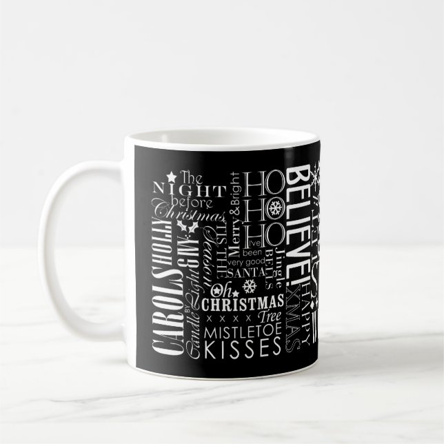 Holiday Sentiments Blackboard Style 11 oz Tasse (Links)