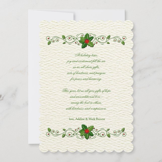 Holiday Sentiments Card Feiertagskarte (Vorderseite)