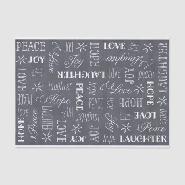 Holiday Sentiments Holiday Wrapping Tissue Paper Seidenpapier (Vorderseite)