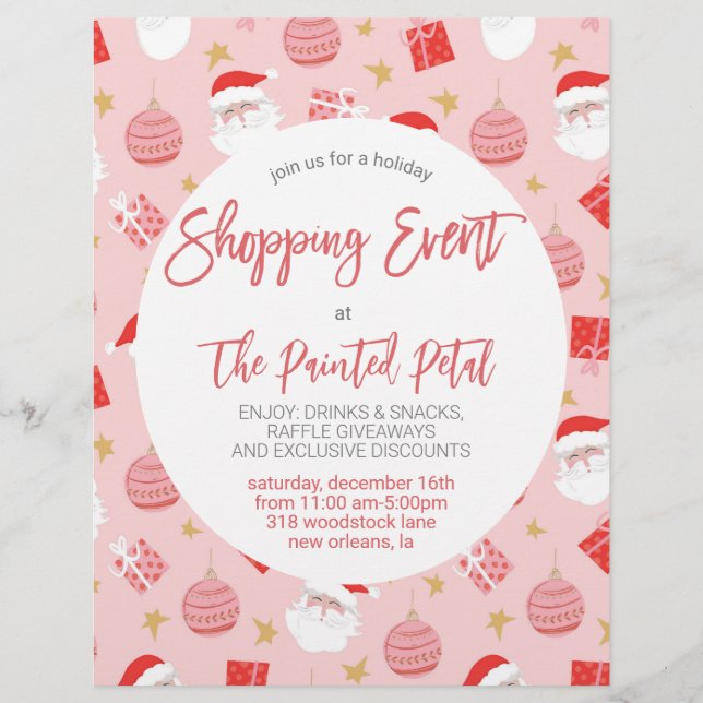Holiday Shopping Event Flyer Briefbogen (Vorderseite)
