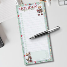 Holiday Shopping List Whimsical Goose Green