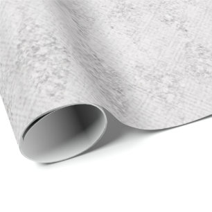 Holiday Silver Gritter Design Geschenkpapier