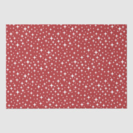 Holiday Simple Starry Glimmers Red Seidenpapier