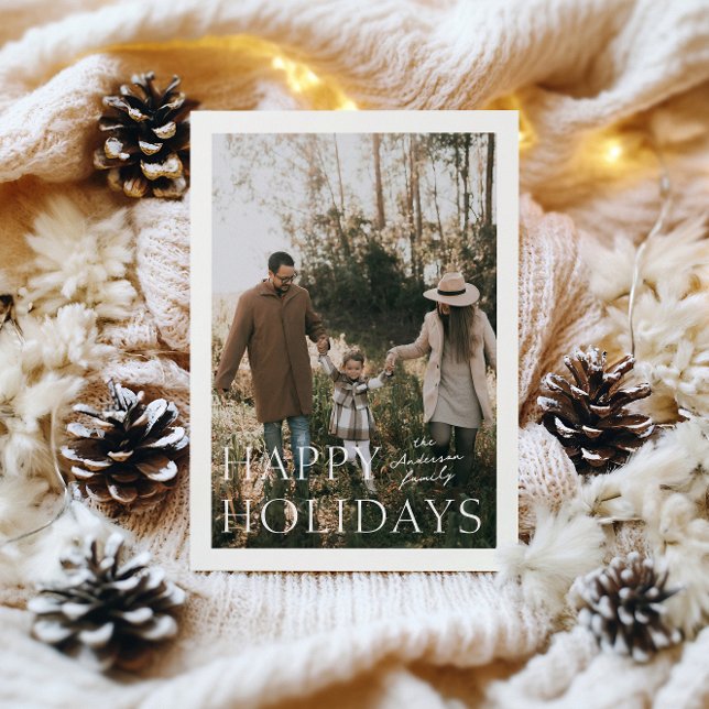 Holiday Simplizität Foto Feiertagskarte (Von Creator hochgeladen)