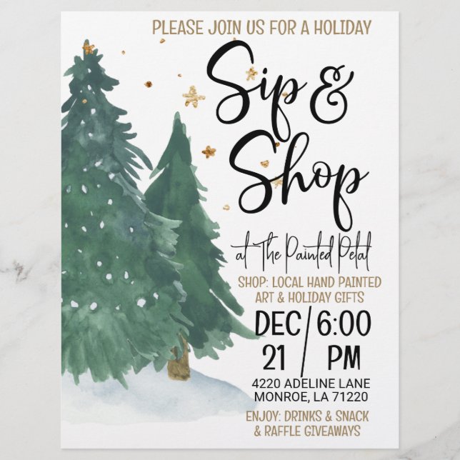 Holiday Sip and Shop Flyer (Vorne)