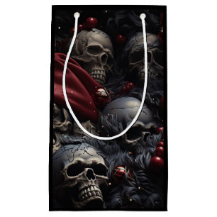Holiday Skull Geschenktasche (schwarz) Kleine Geschenktüte