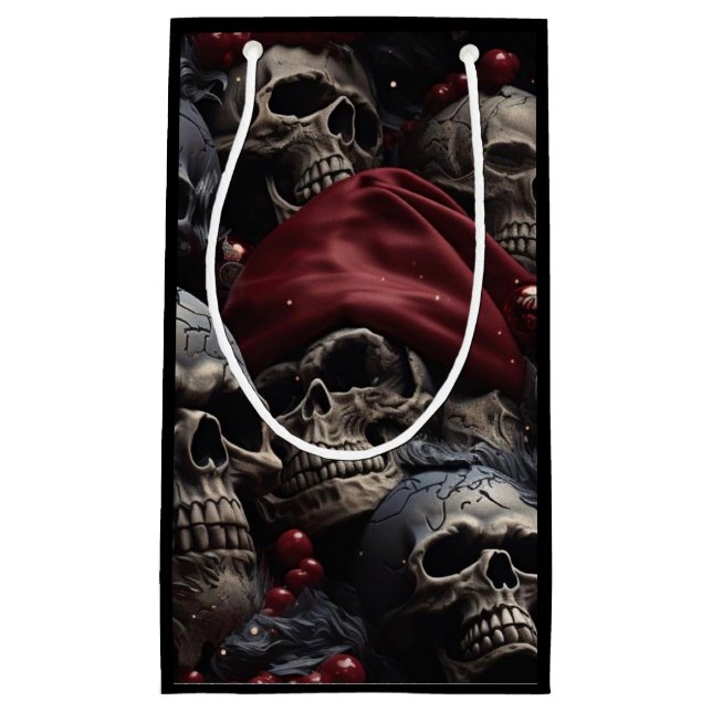 Holiday Skull Geschenktasche (schwarz) Kleine Geschenktüte (Vorderseite)