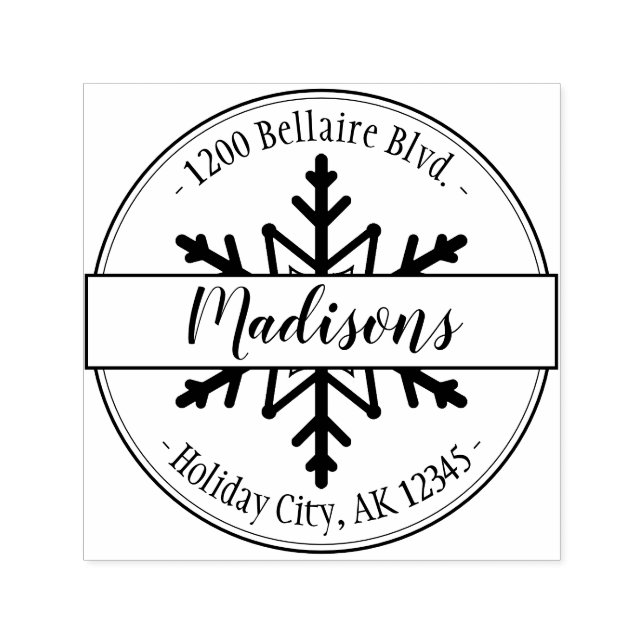Holiday Snow Flake Rücksendeadresse Permastempel (Design)