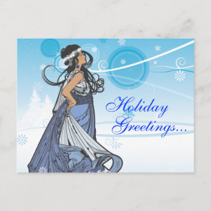 Holiday Snow Queen Feiertagspostkarte