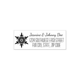 Holiday Snowflake Custom Address Briefmarke Permastempel