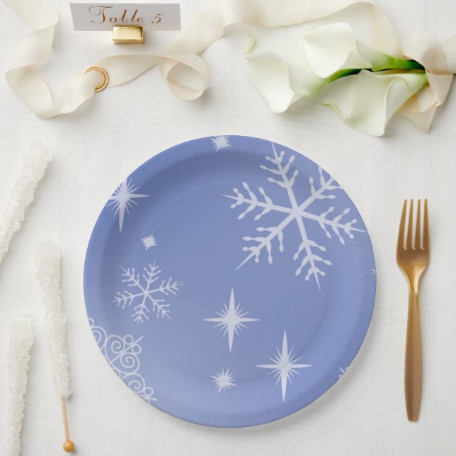 Holiday Snowflake Pappteller (Hochzeit)